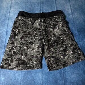 Y2K No Fear Punk Grunge Skull Graphic Board Shorts Size 40